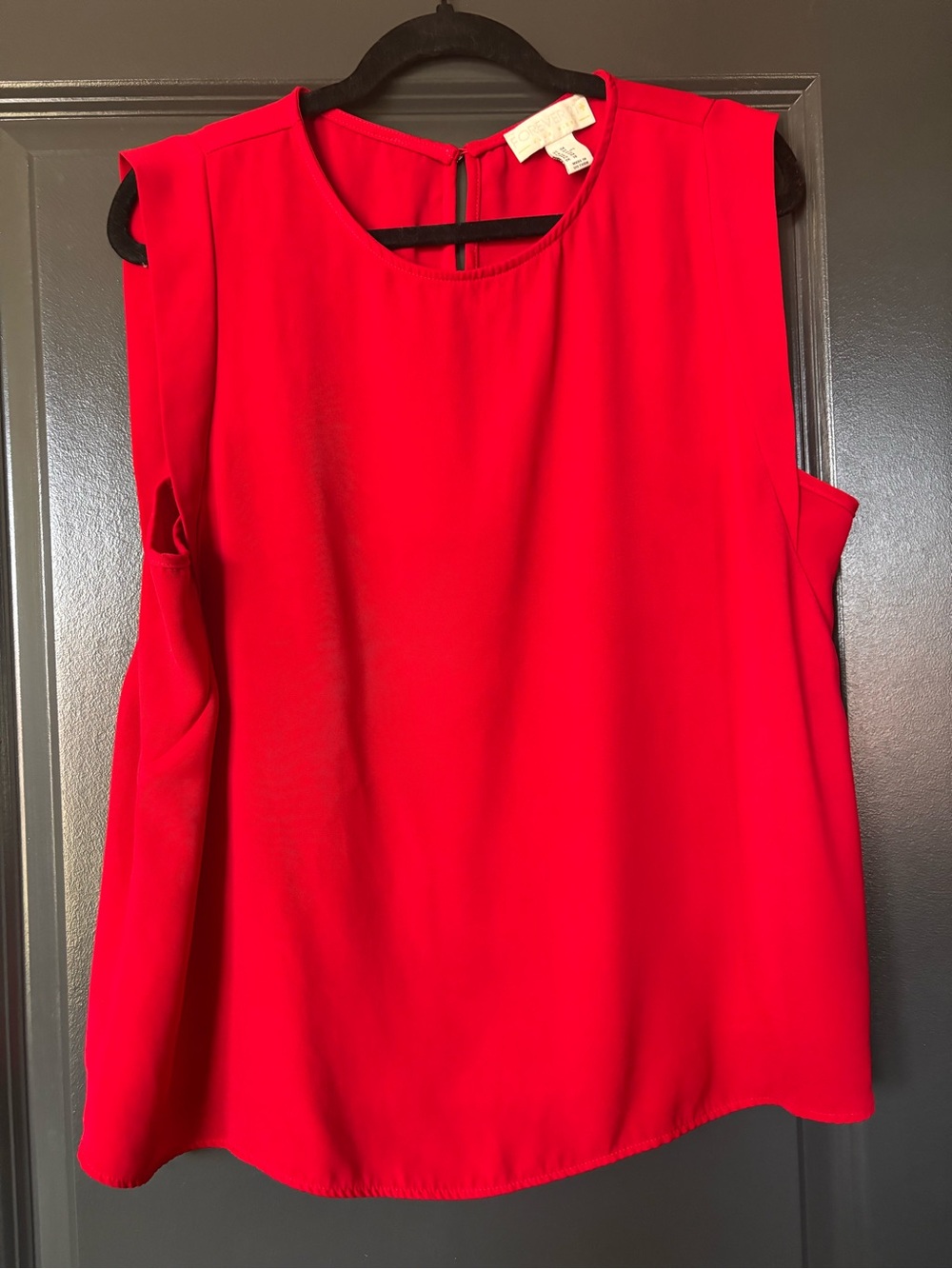 Forever 21 Bright Red Sleeveless Blouse